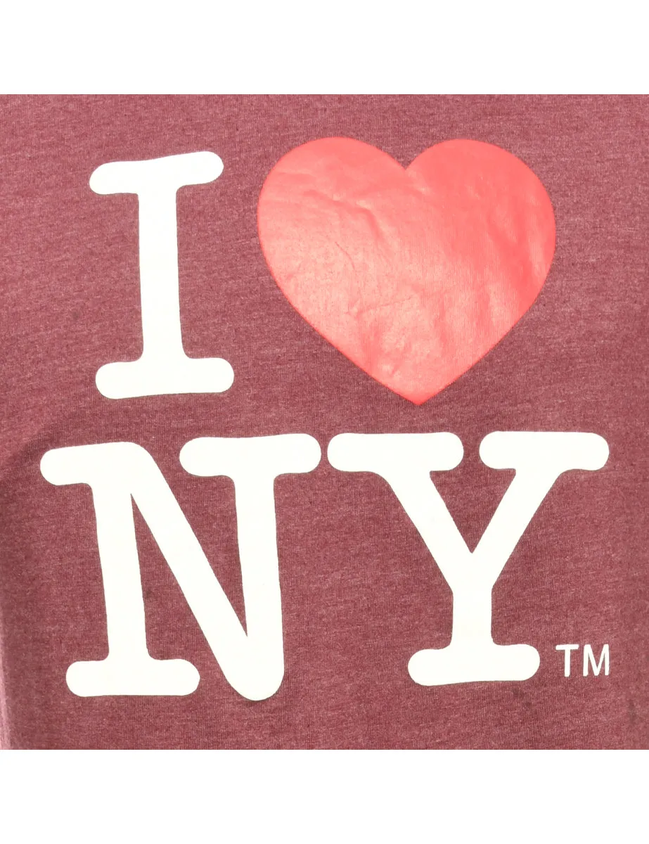 I Love New York Printed T-shirt - L