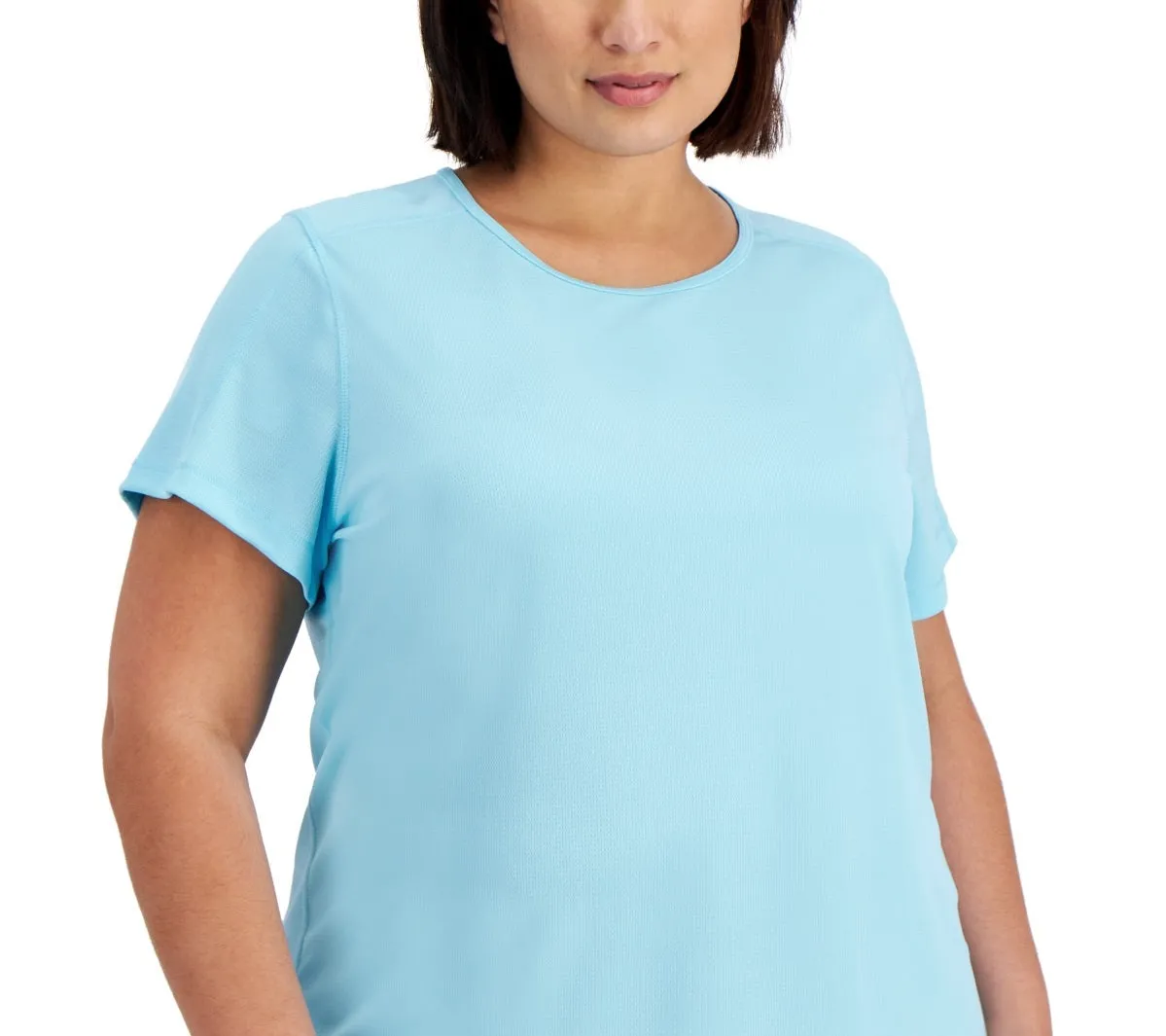 ID Ideology Women's Birdseye Mesh T Shirt Blue