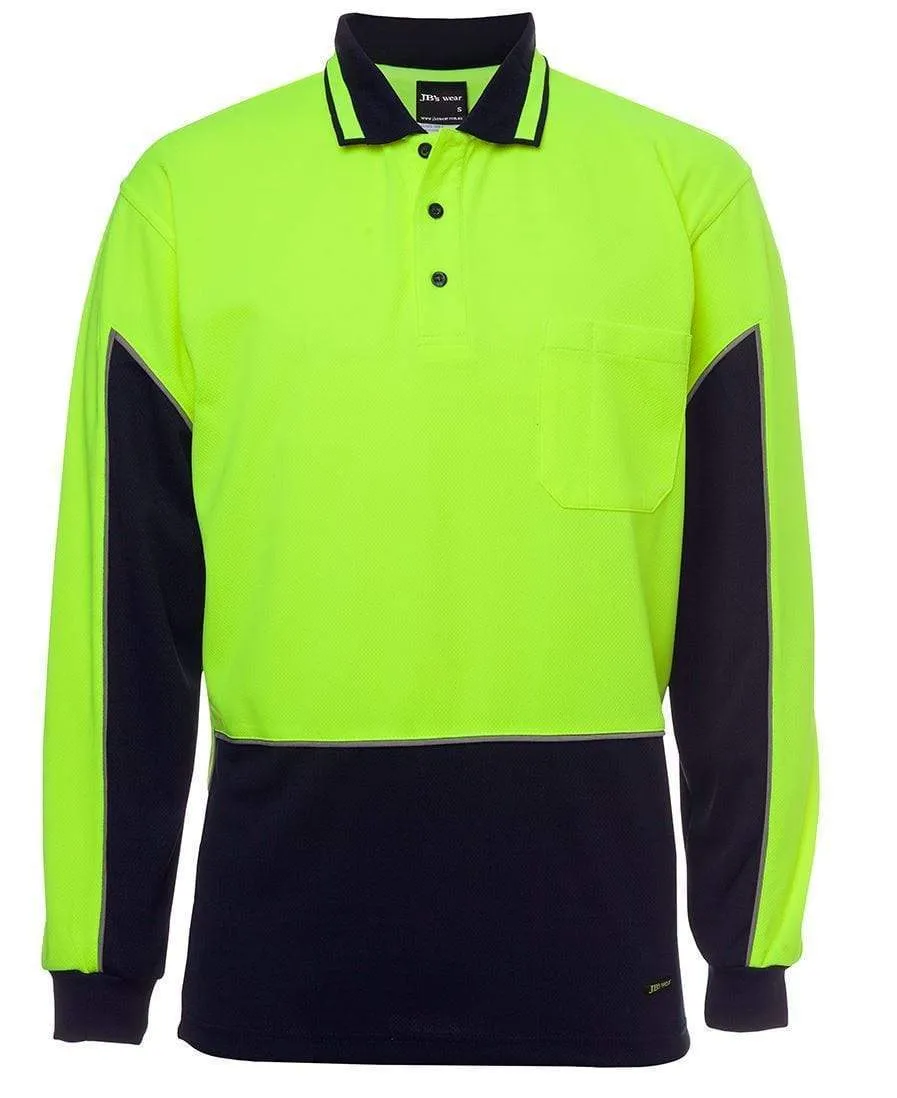 JB'S Hi-Vis Long Sleeve Gap Polo 6HVGL