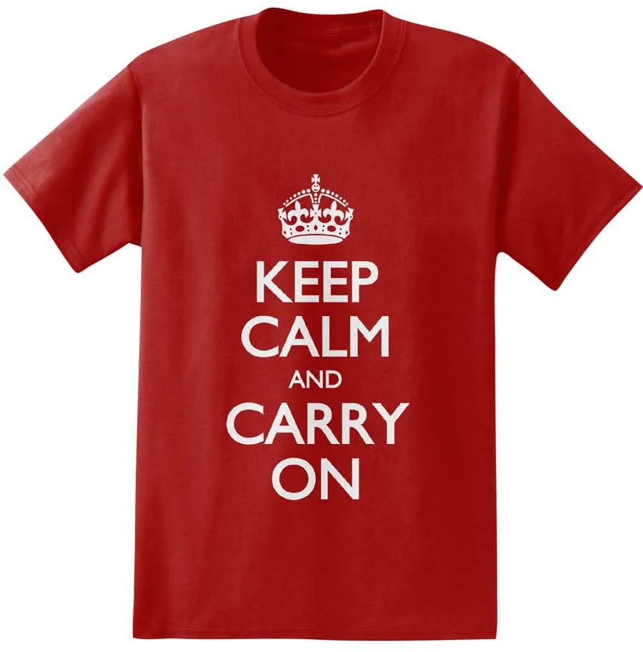 Keep Calm and Carry On T-Shirt: Red