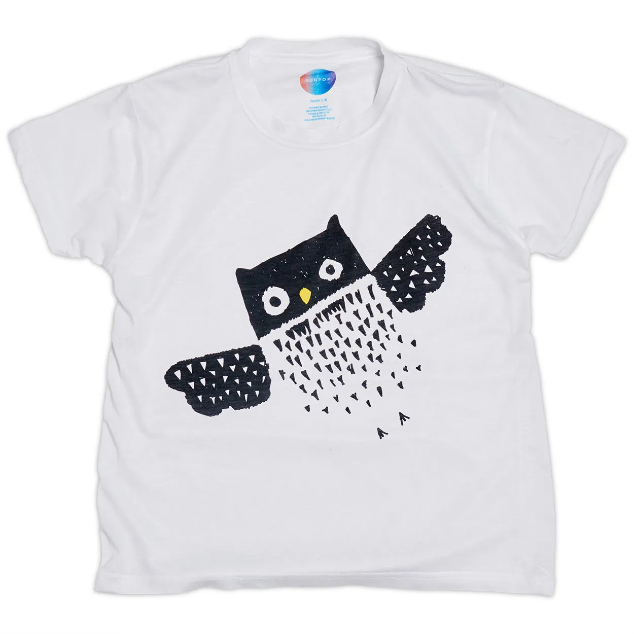 Kids Diagonal Owl Graphic T-shirt