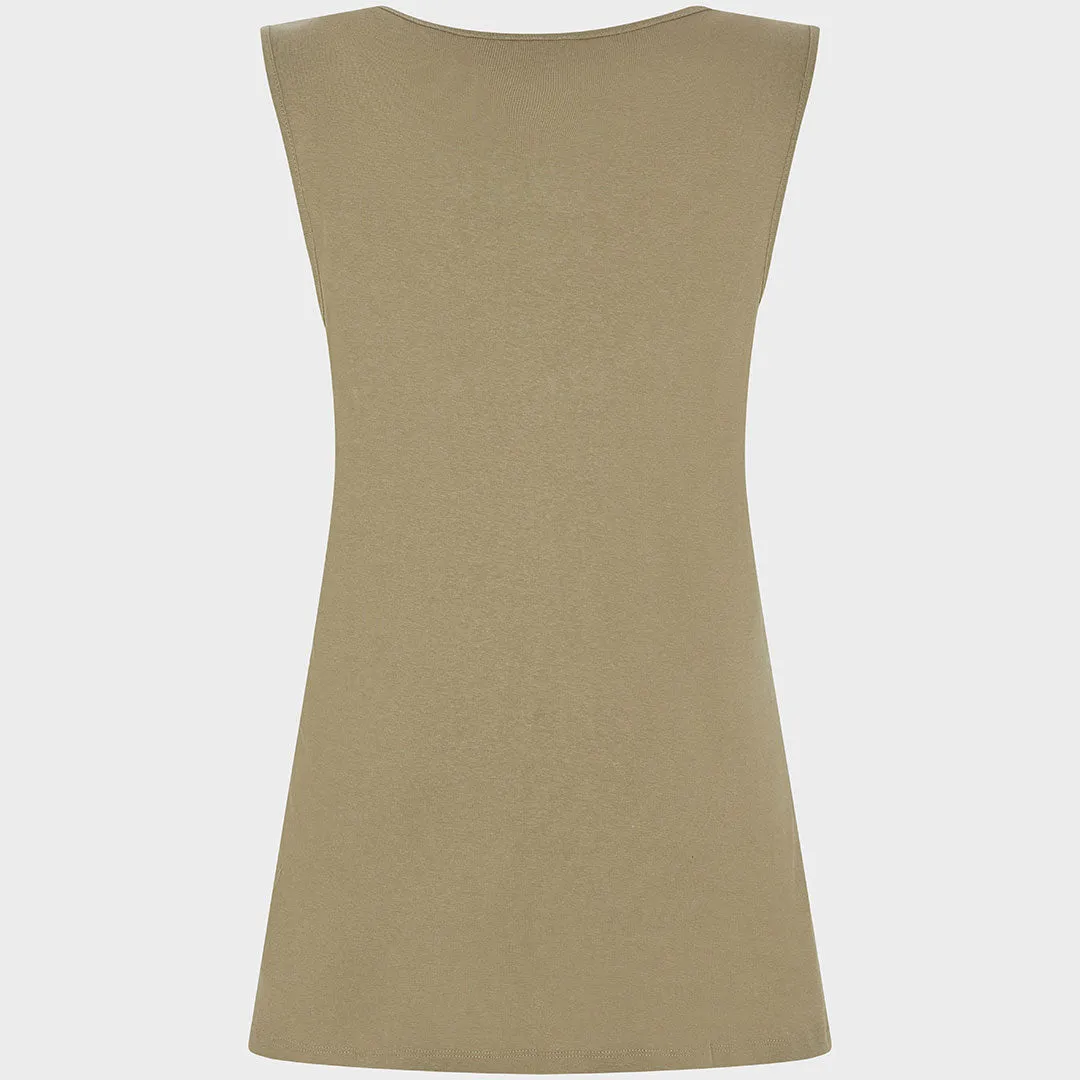 Ladies Desert Flower Crew Neck Vest