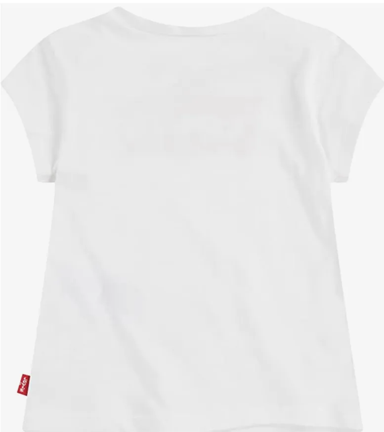 Levi's Kids T-shirt manica corta da ragazza Fur Puffer 3E4234-W5J white