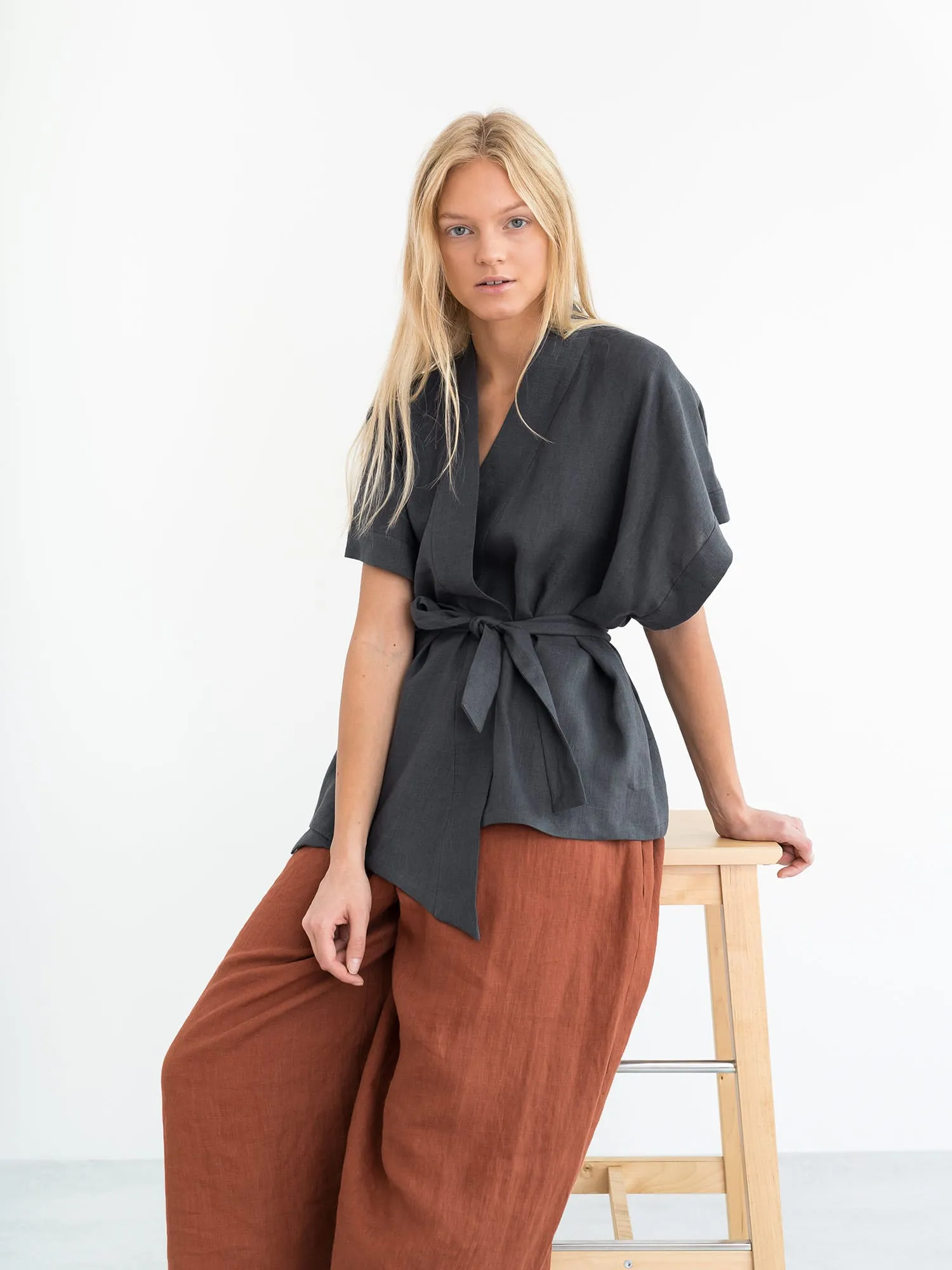 Linen Kimono Top