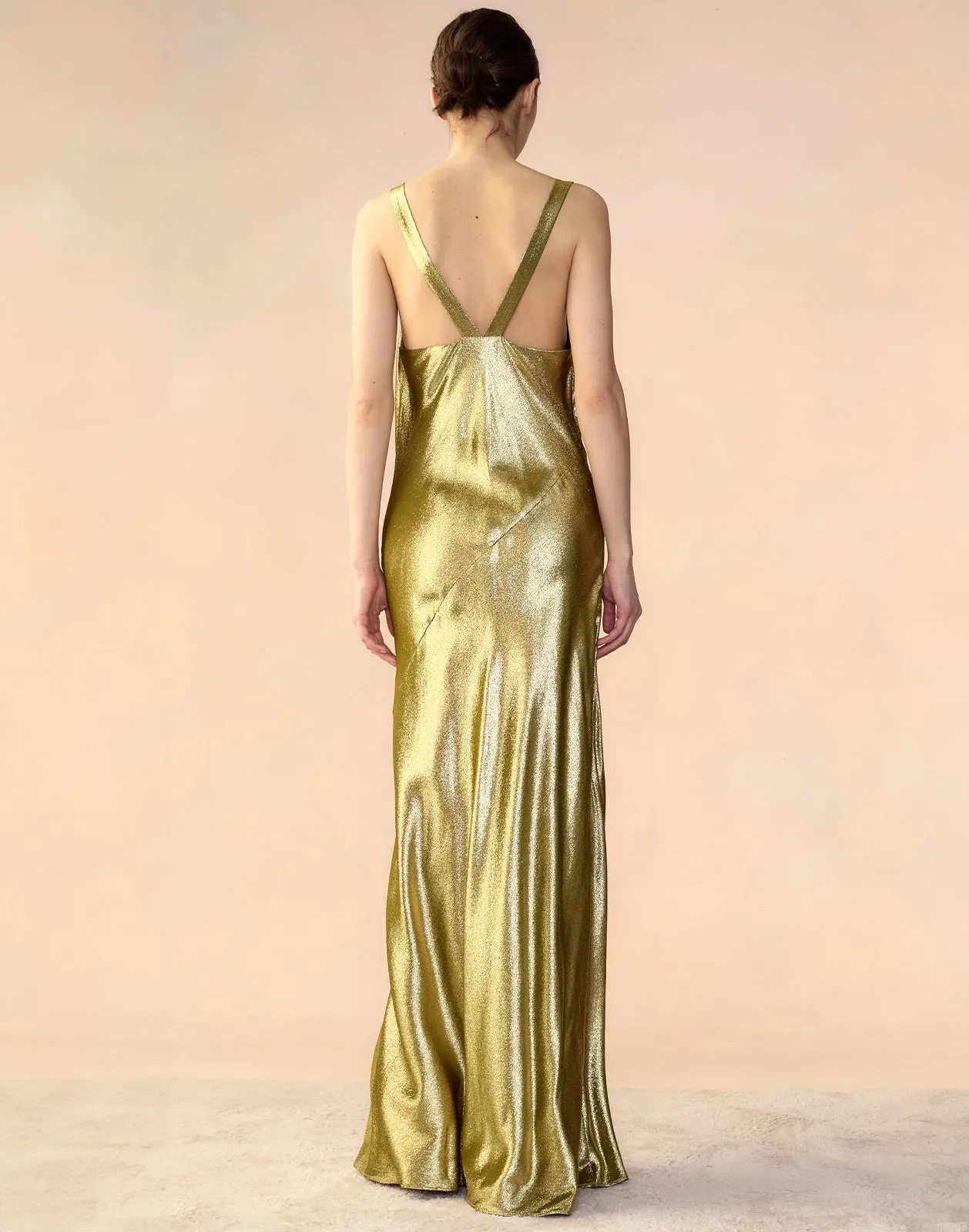 Liquid Gold Lamé Dress