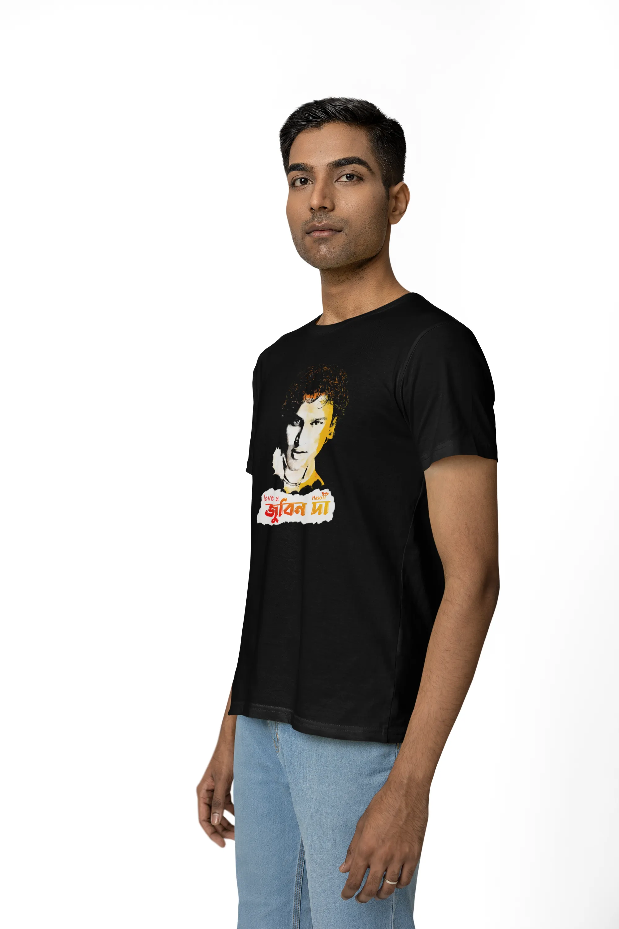 Love u Zubeen Da | Assamese graphic printed t shirt | Regular | Black | Men