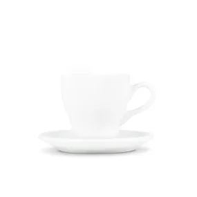 Loveramics Tulip Style Cappuccino Cup & Saucer - White (6oz/180ml)