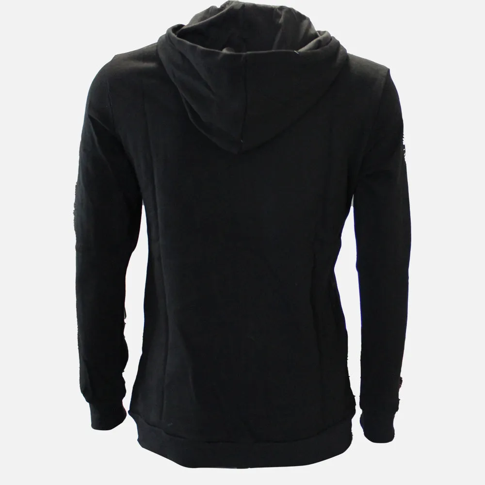 MA1 Monogram Black Zip Hoodie