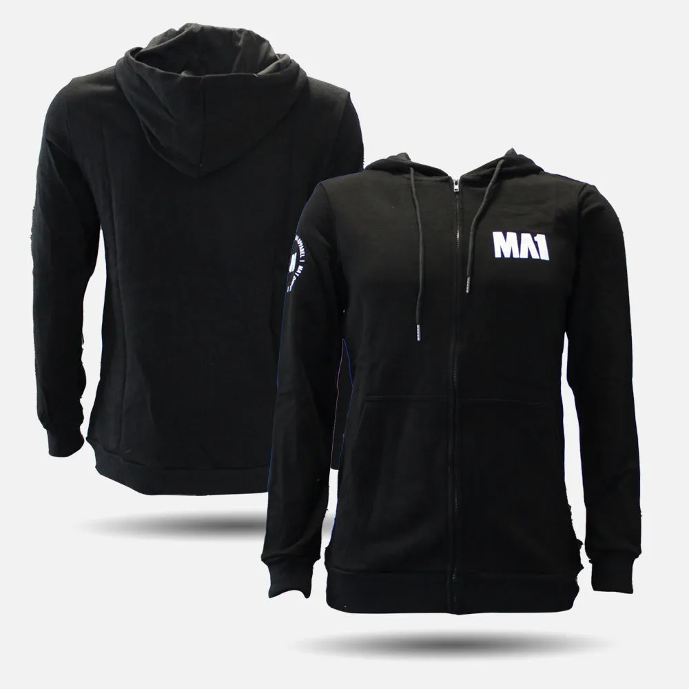 MA1 Monogram Black Zip Hoodie