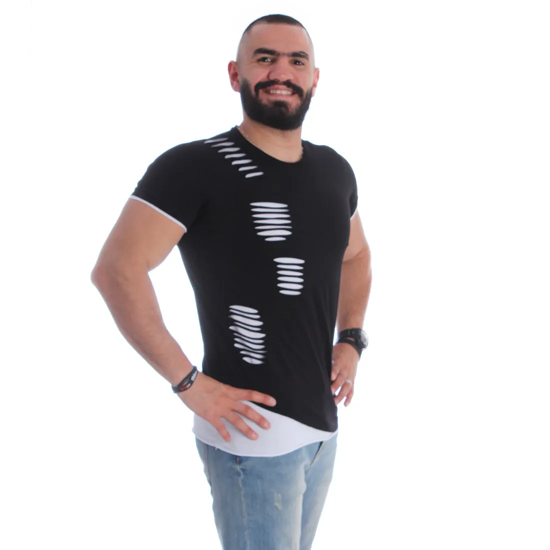 Men T-shirt- black / made in Turkey -3322