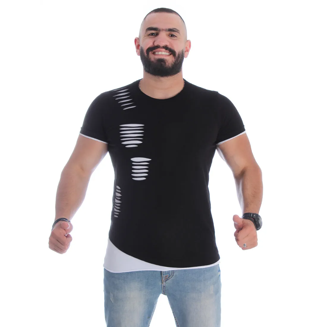 Men T-shirt- black / made in Turkey -3322