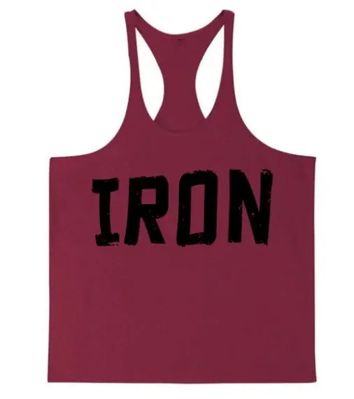 Mens Athletic Printed Gym Workout Bodybuilding Tank Top