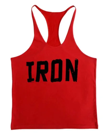 Mens Athletic Printed Gym Workout Bodybuilding Tank Top