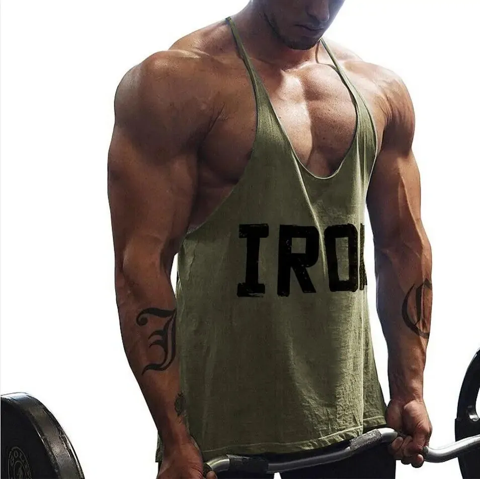 Mens Athletic Printed Gym Workout Bodybuilding Tank Top