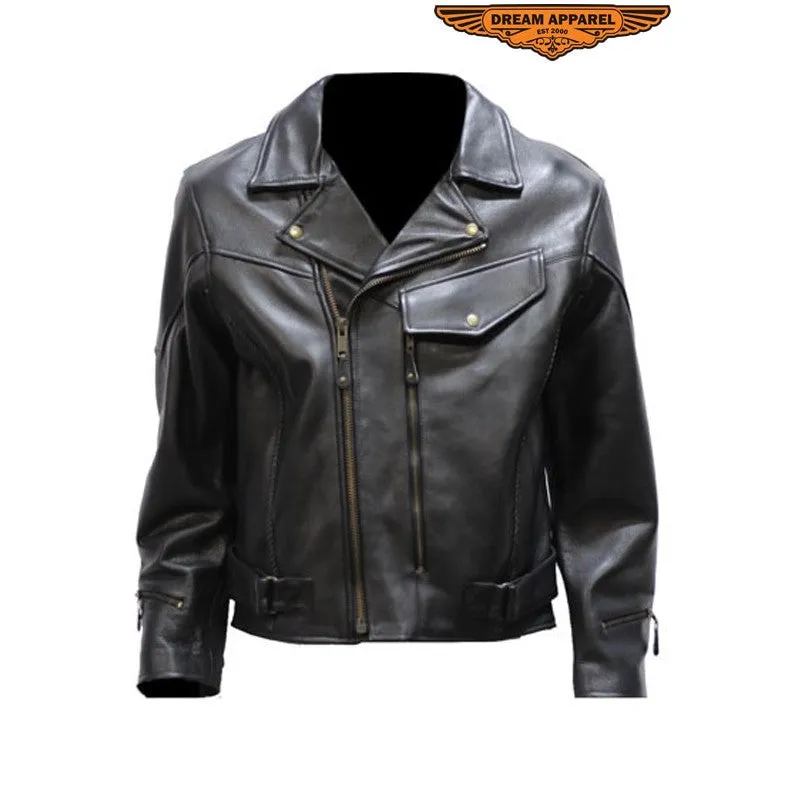 Mens Braided Pistol Pete Motorcycle Jacket