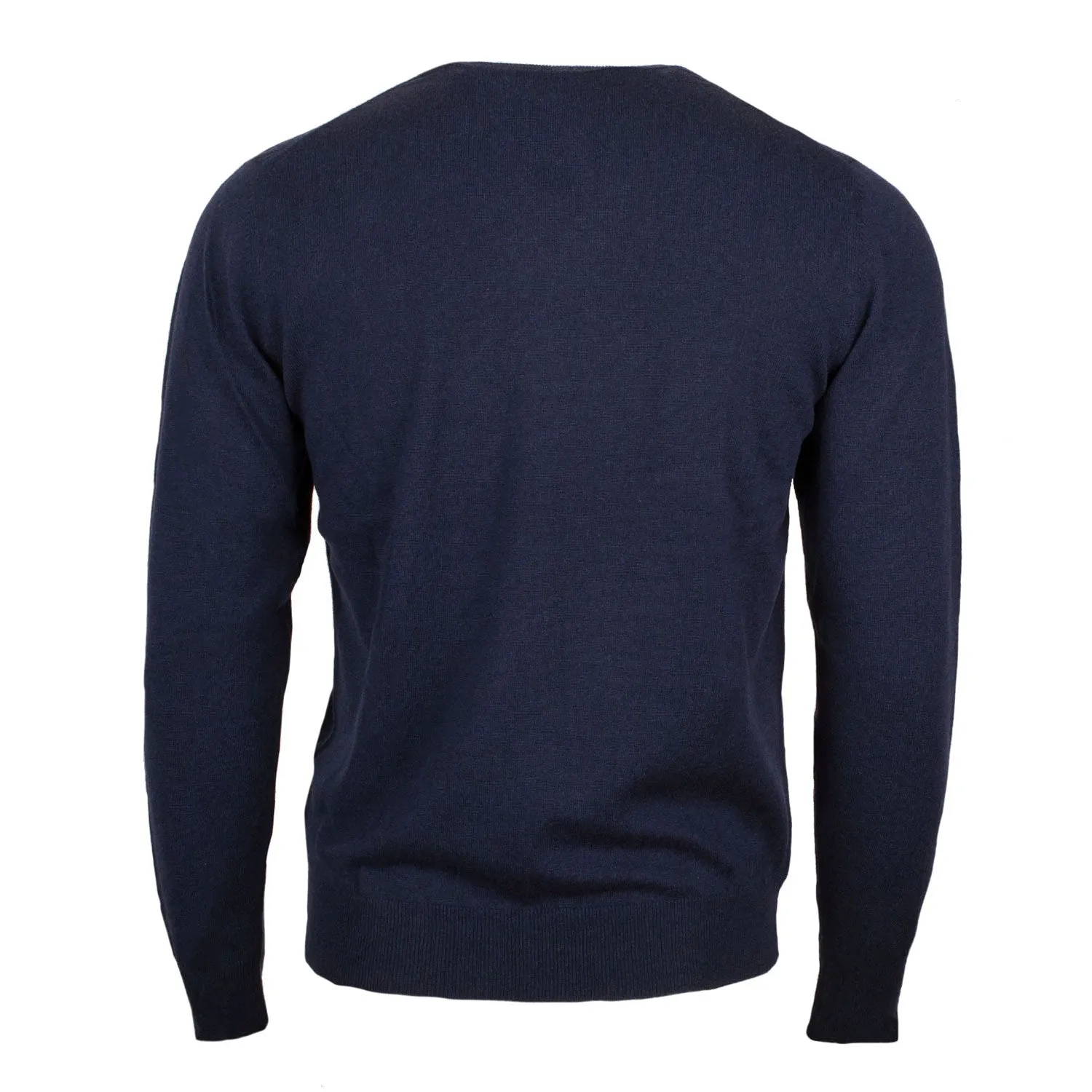 Men's Merino Wool V Neck Jumper Cosmos