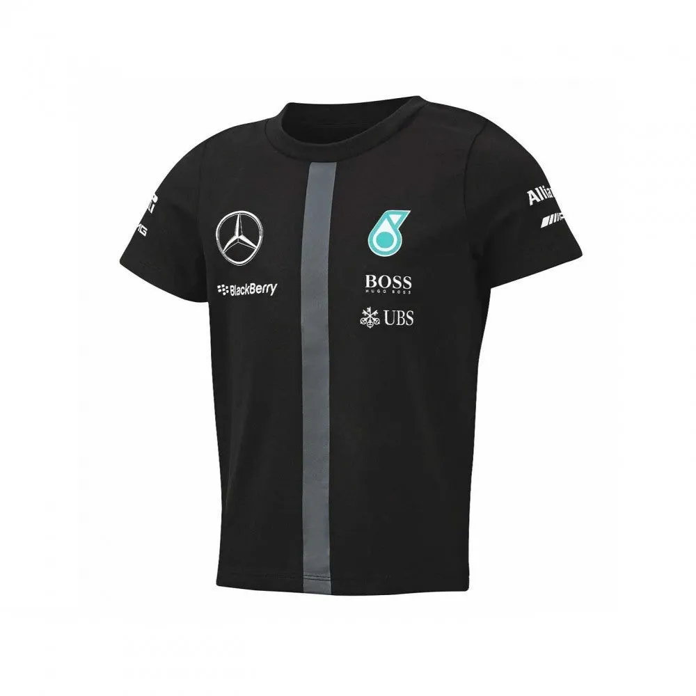 Mercedes Kids T-shirt, Team, Black, 2015