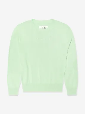 MM6 Maison Margiela Kids Lightweight Knit Jumper in Green