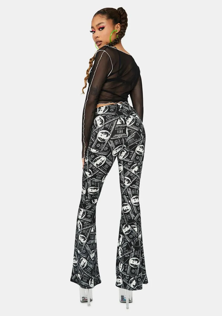 Money Attractor Flared Pants