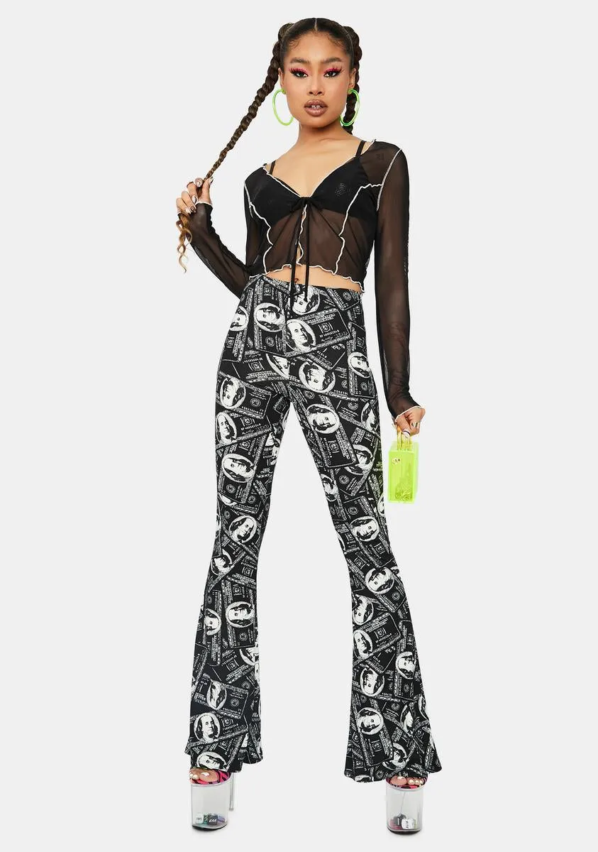 Money Attractor Flared Pants