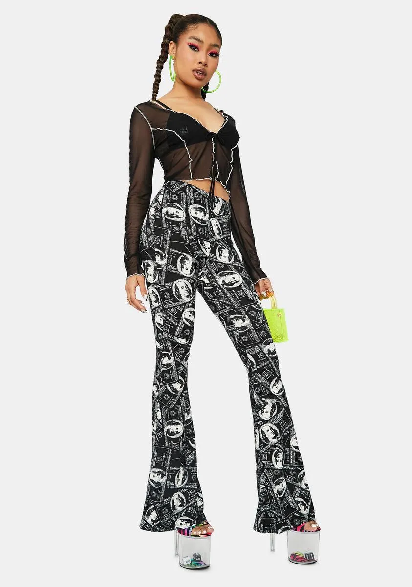 Money Attractor Flared Pants