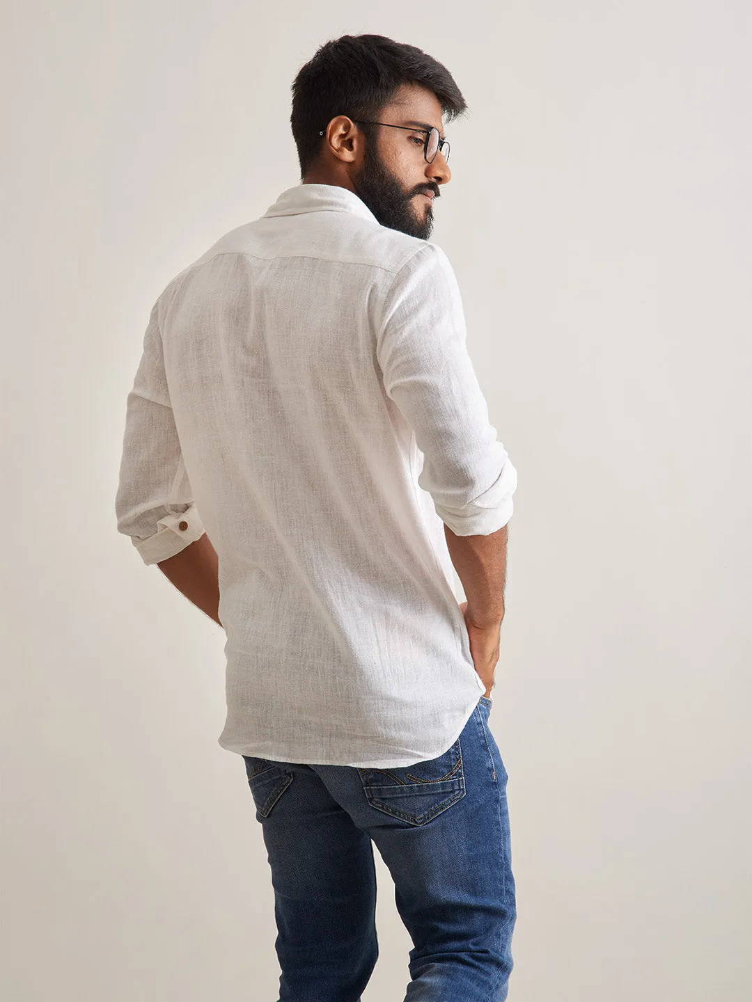 Morning mist linen shirt