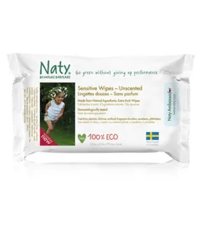 Naty Travel Pack Wipes- Unscented