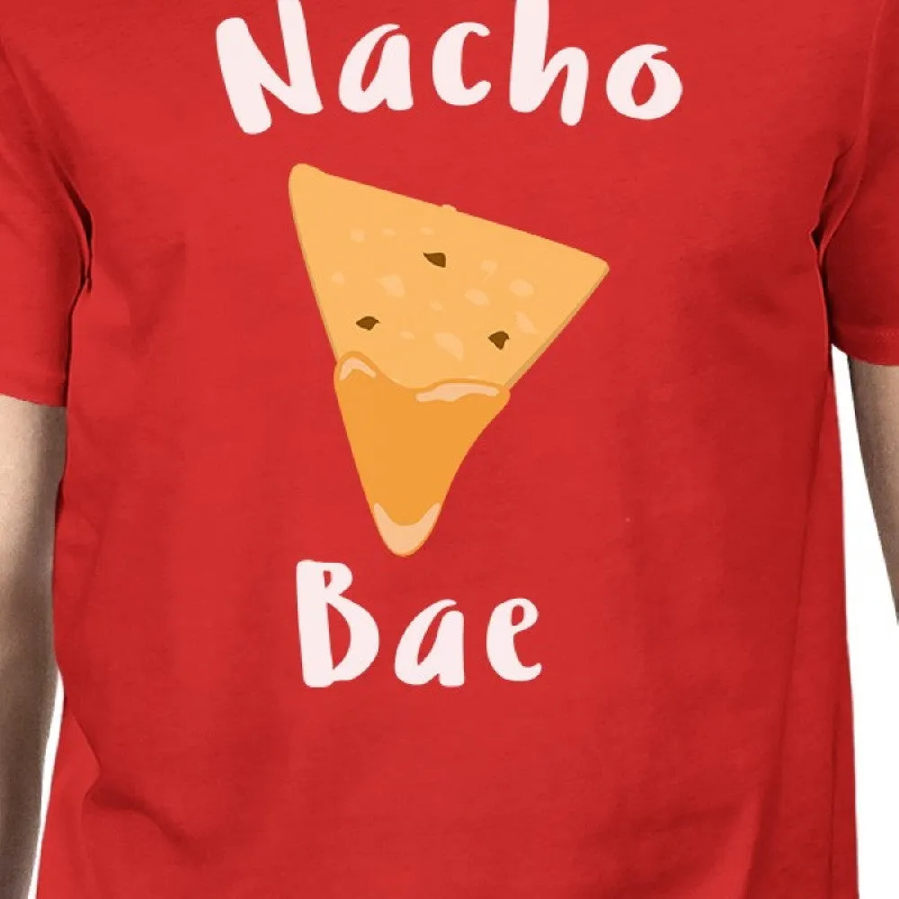 Nocho Bae Men's Red T-shirt Humorous Graphic Shirt Round Neck Tee