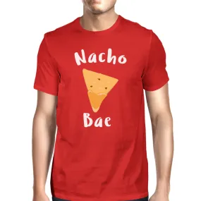 Nocho Bae Men's Red T-shirt Humorous Graphic Shirt Round Neck Tee