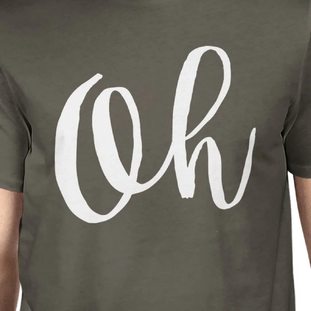 Oh Mens Cool Grey Tees Funny Short Sleeve Typographic T-shirt