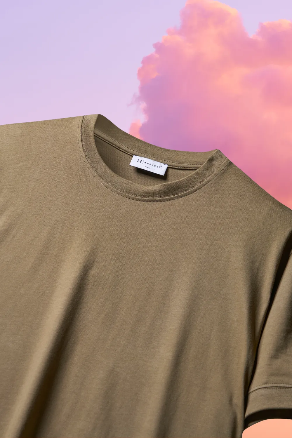 Olive - Oversized drop shoulder