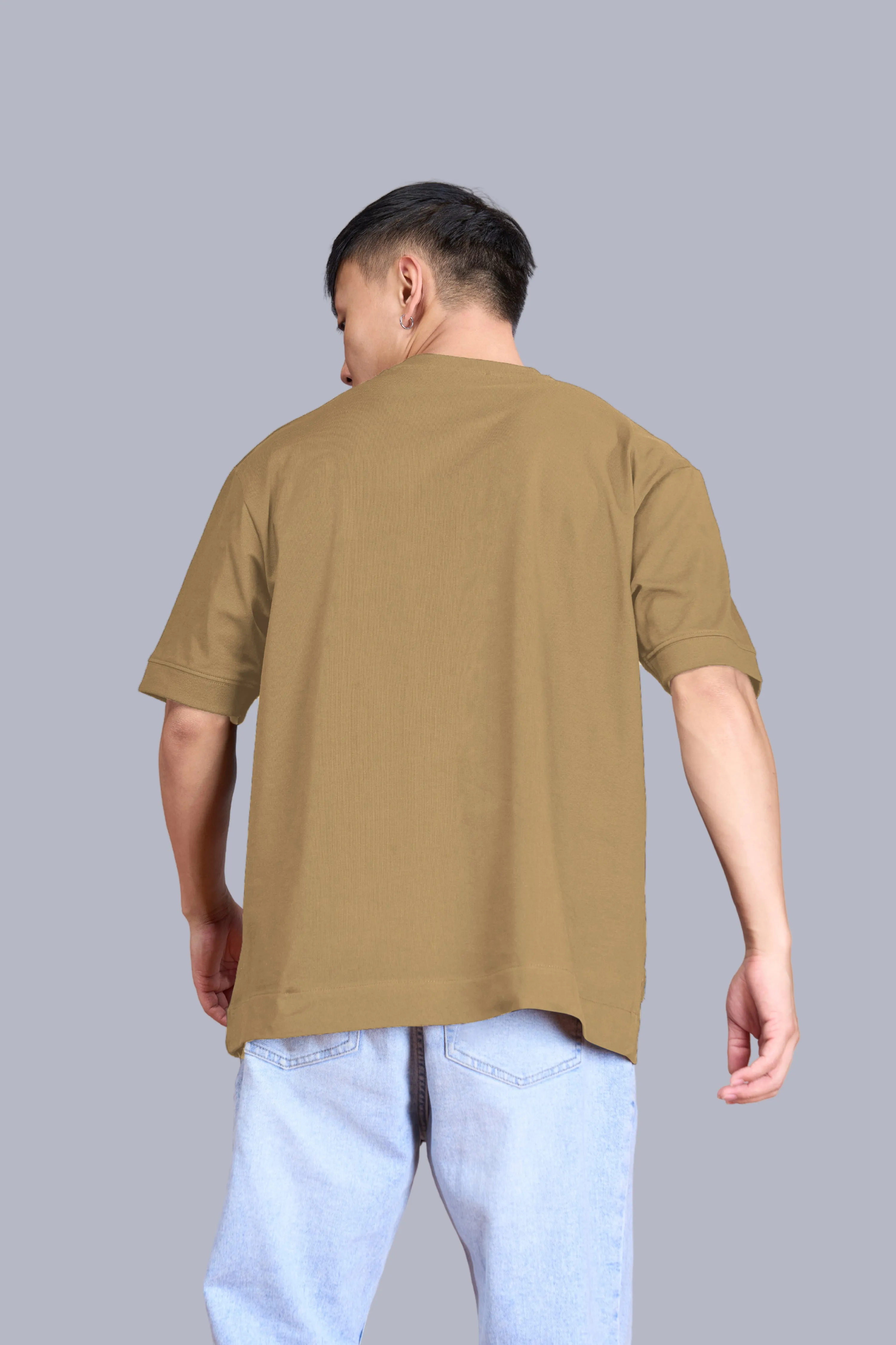 Olive - Oversized drop shoulder