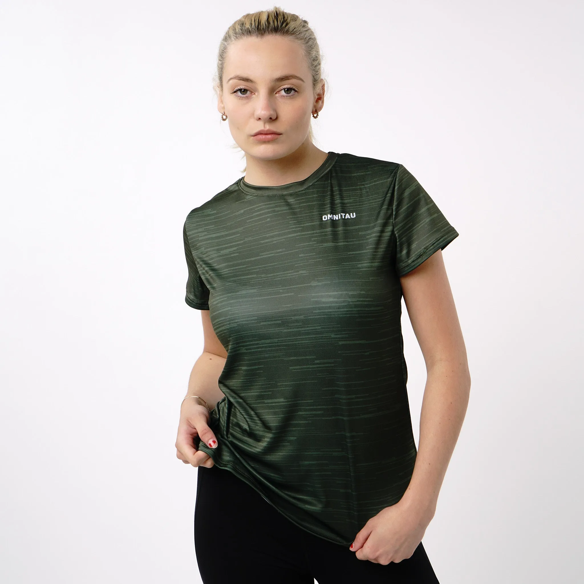 Omnitau Women's Activate Recycled Technical T-Shirt - Khaki Green