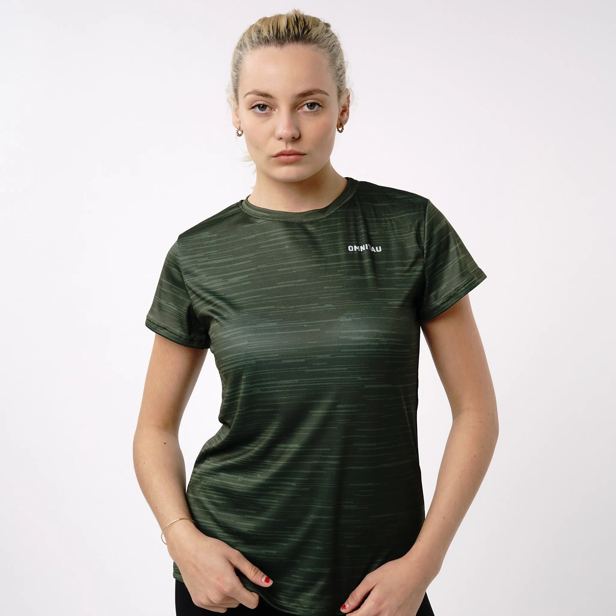 Omnitau Women's Activate Recycled Technical T-Shirt - Khaki Green