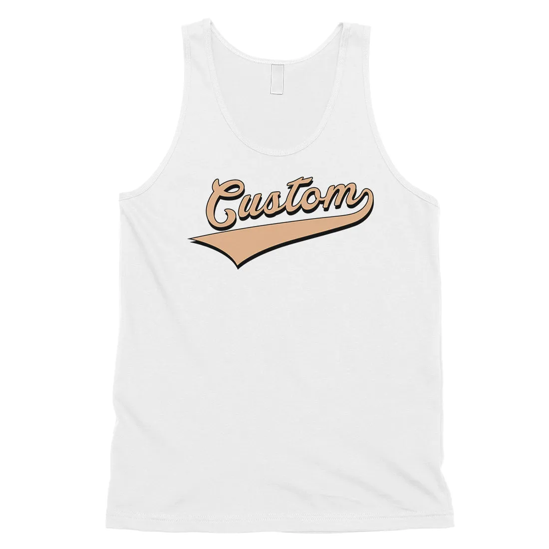 Orange College Swoosh Humble Bright Mens Personalized Tank Tops