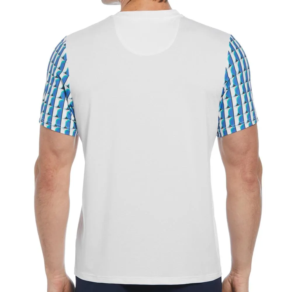 Penguin Men's Performance Roadmap Crew - Bright White/Blue