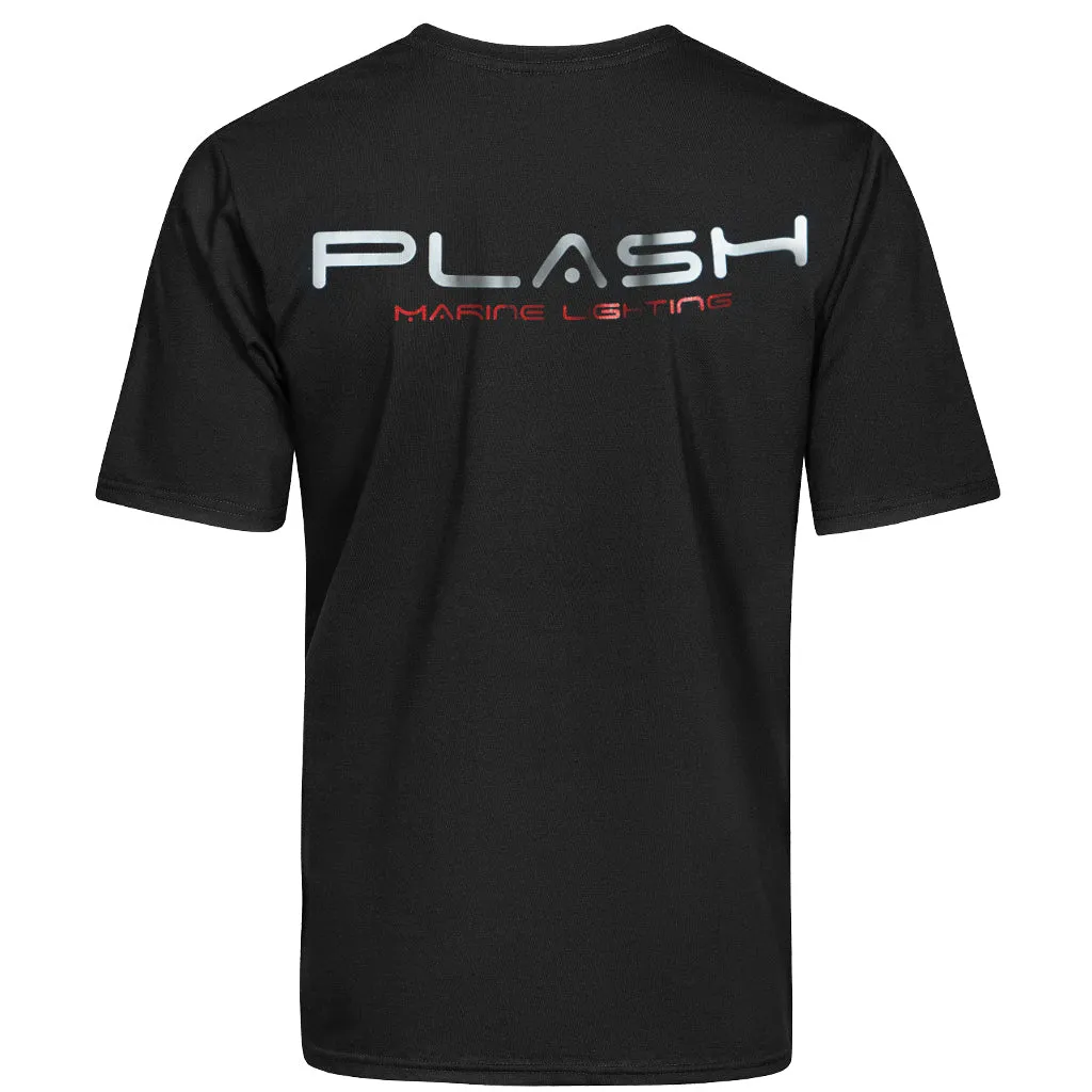 Plash | Flag Design | Crew Neck T-Shirt | Black