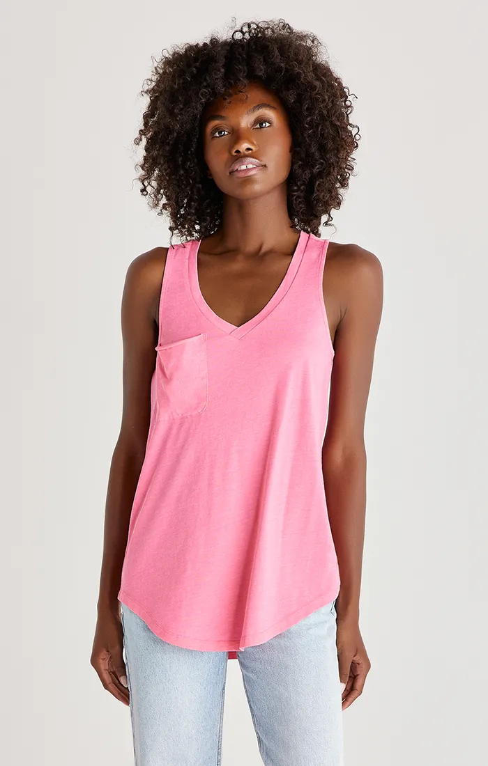 Pocket Racer Tank Flamingo