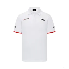 Porsche team polo, mens, white, 2023