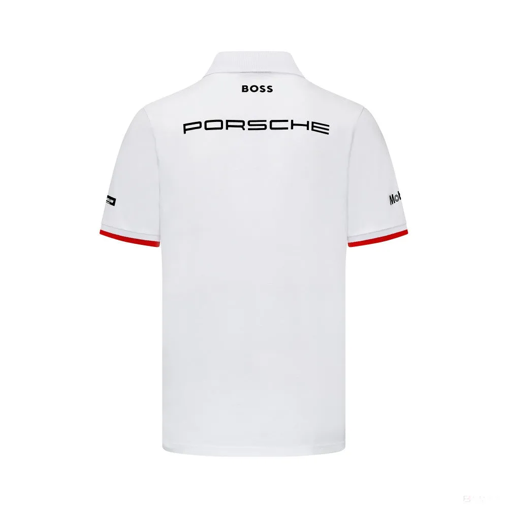 Porsche team polo, mens, white, 2023