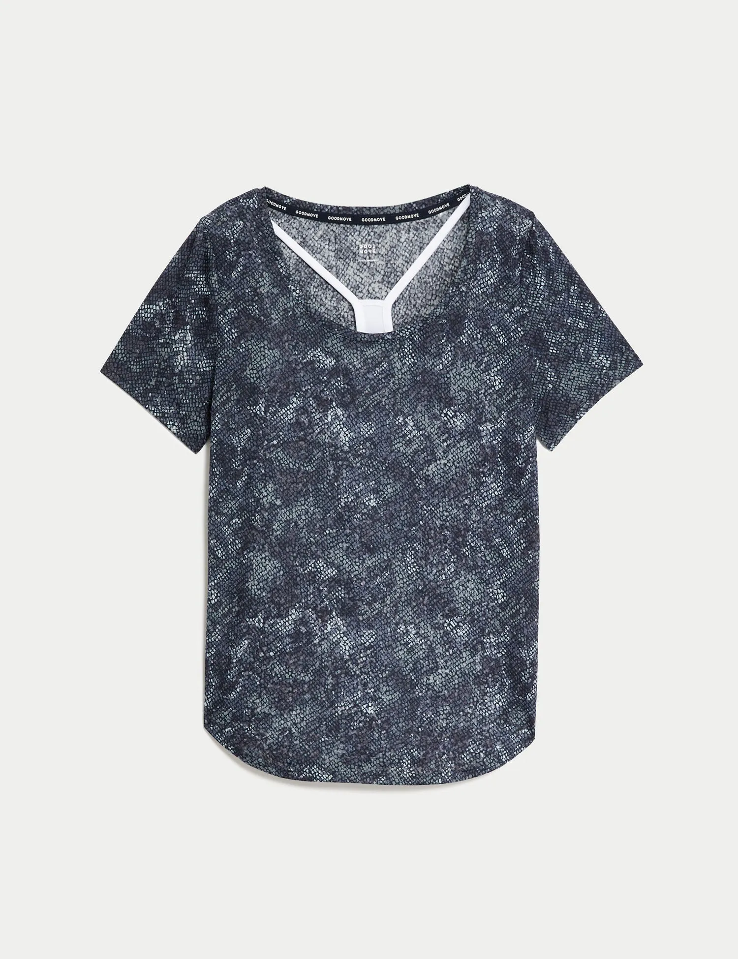 Printed Scoop Neck 2-in-1 T-Shirt