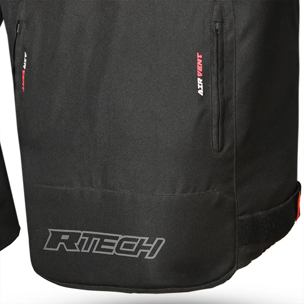 R-Tech Knight Rider Short - Motorcycle Racing Jacket - Black Dark Grey Red