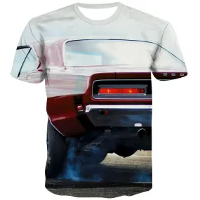 Racing Car T shirts Men Metal T shirts Funny City Shirt Print Gray Tshirt Anime Retro Tshirt Printed