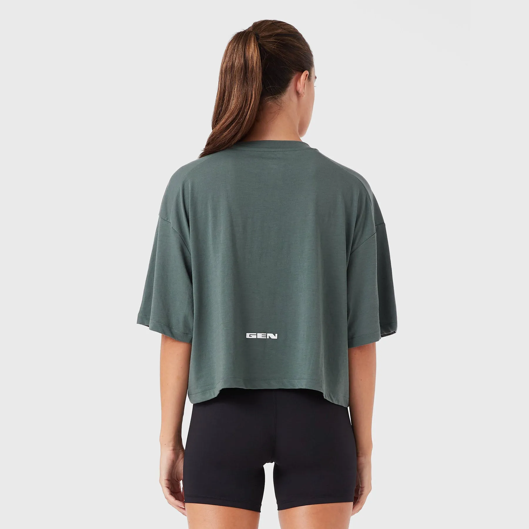 REC GEN - Oxy Float Crop Tee Dk Jade