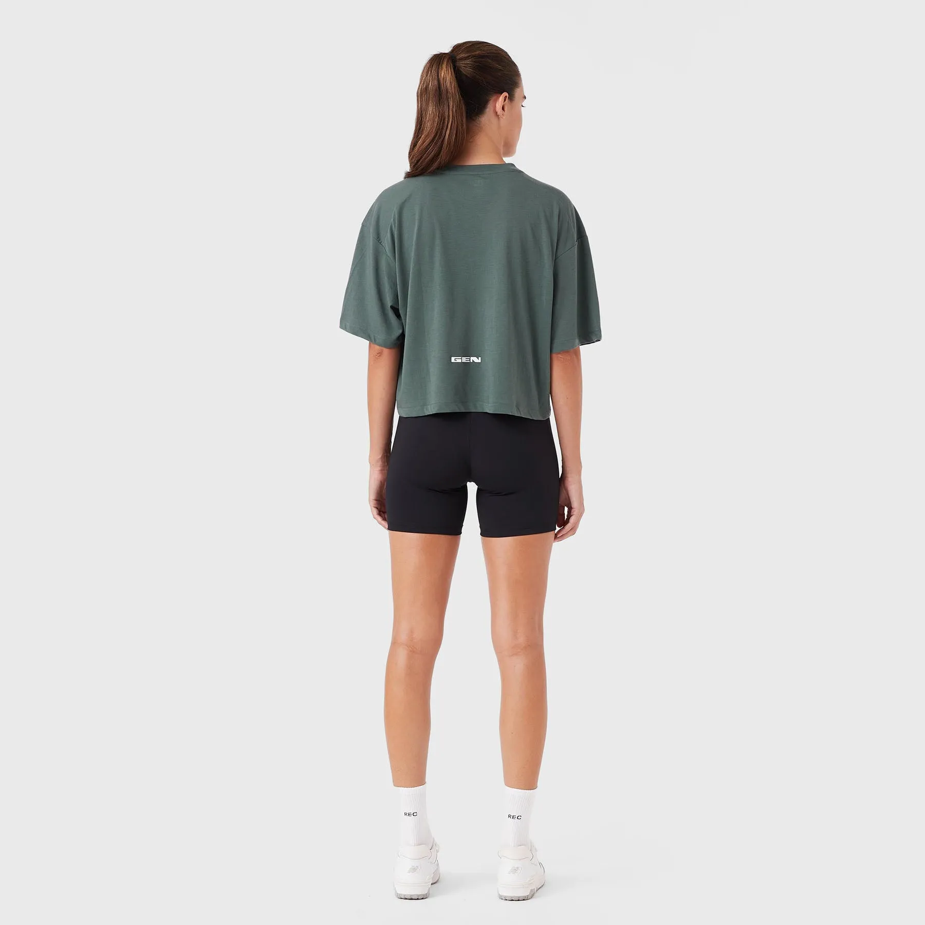 REC GEN - Oxy Float Crop Tee Dk Jade