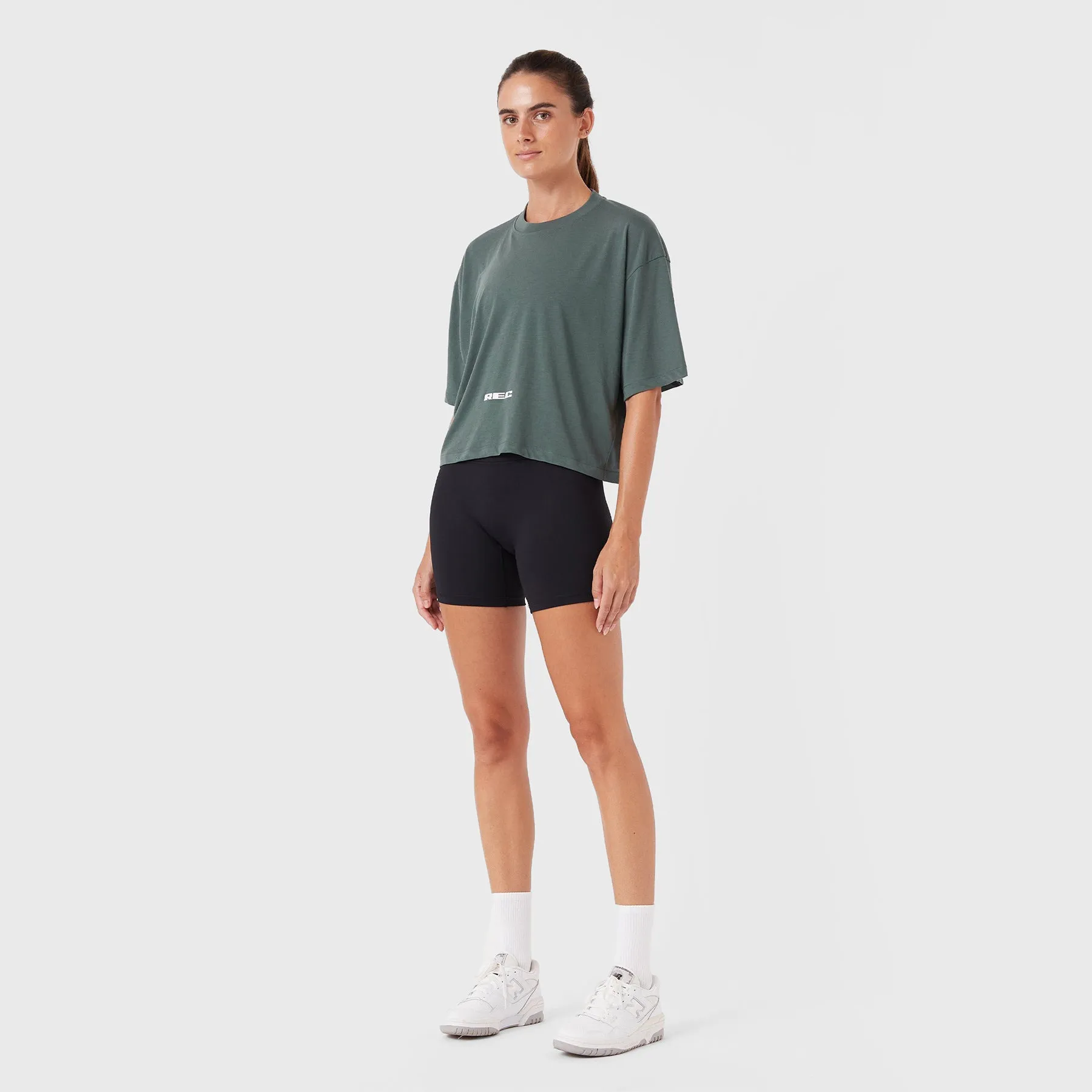 REC GEN - Oxy Float Crop Tee Dk Jade