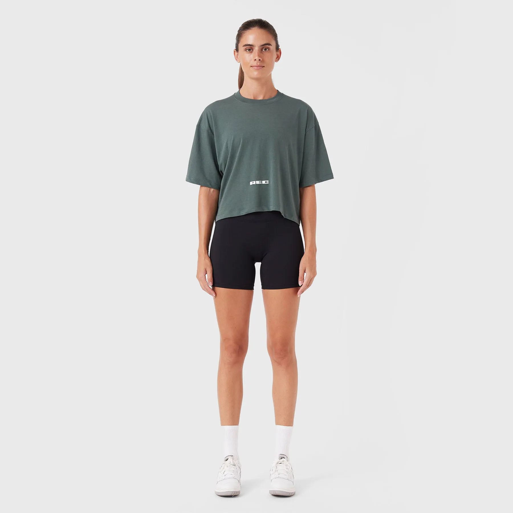 REC GEN - Oxy Float Crop Tee Dk Jade