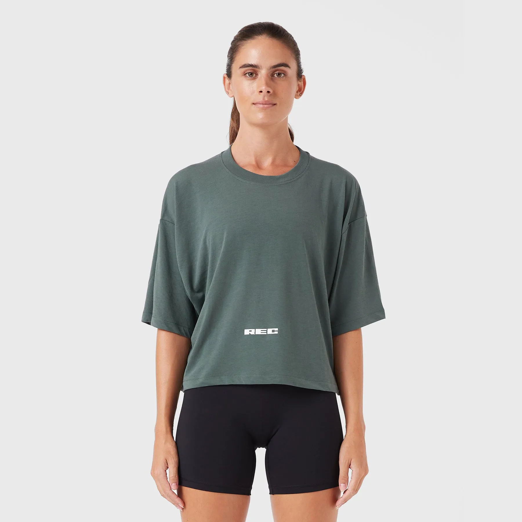 REC GEN - Oxy Float Crop Tee Dk Jade