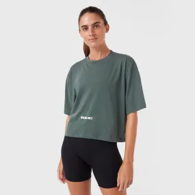 REC GEN - Oxy Float Crop Tee Dk Jade