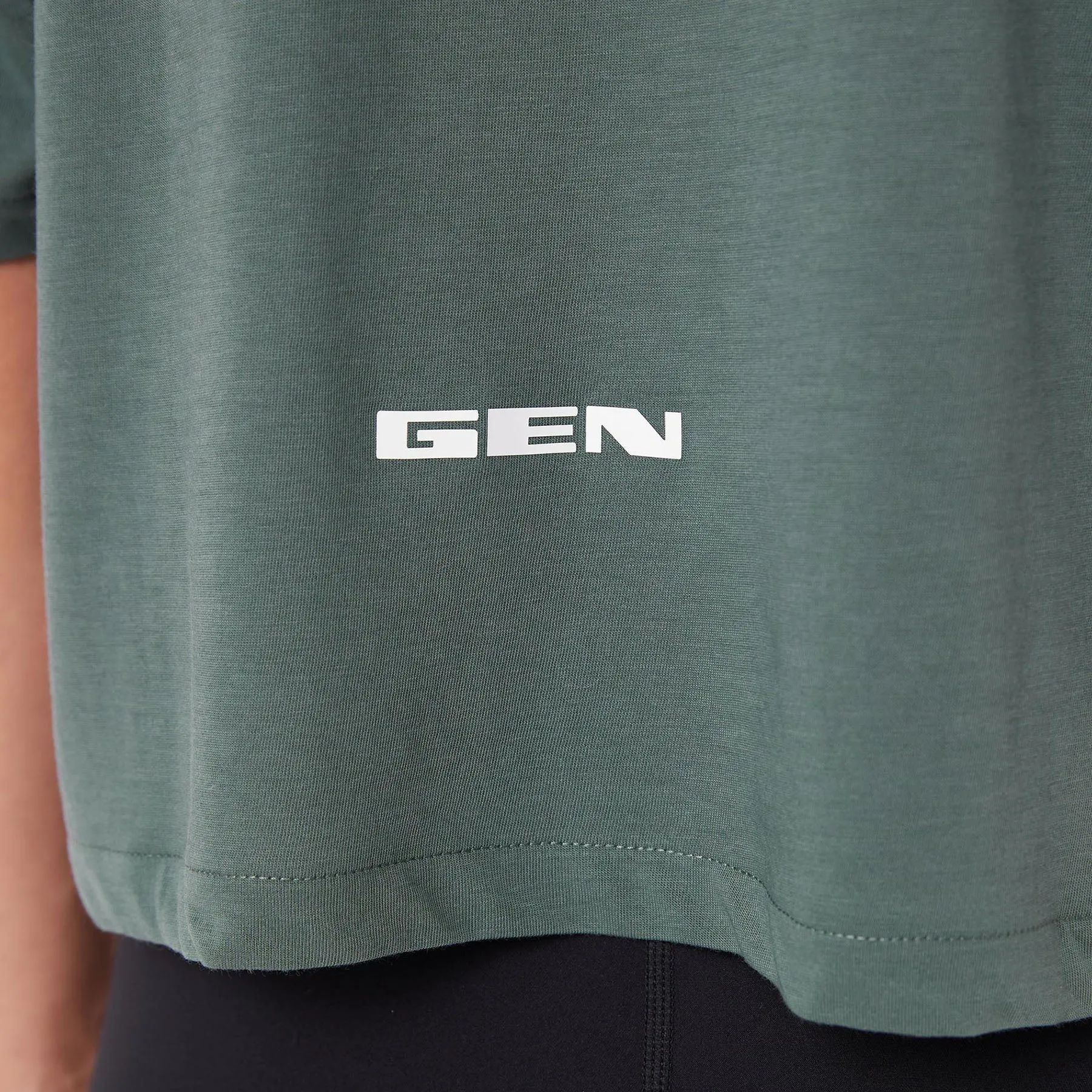 REC GEN - Oxy Float Crop Tee Dk Jade